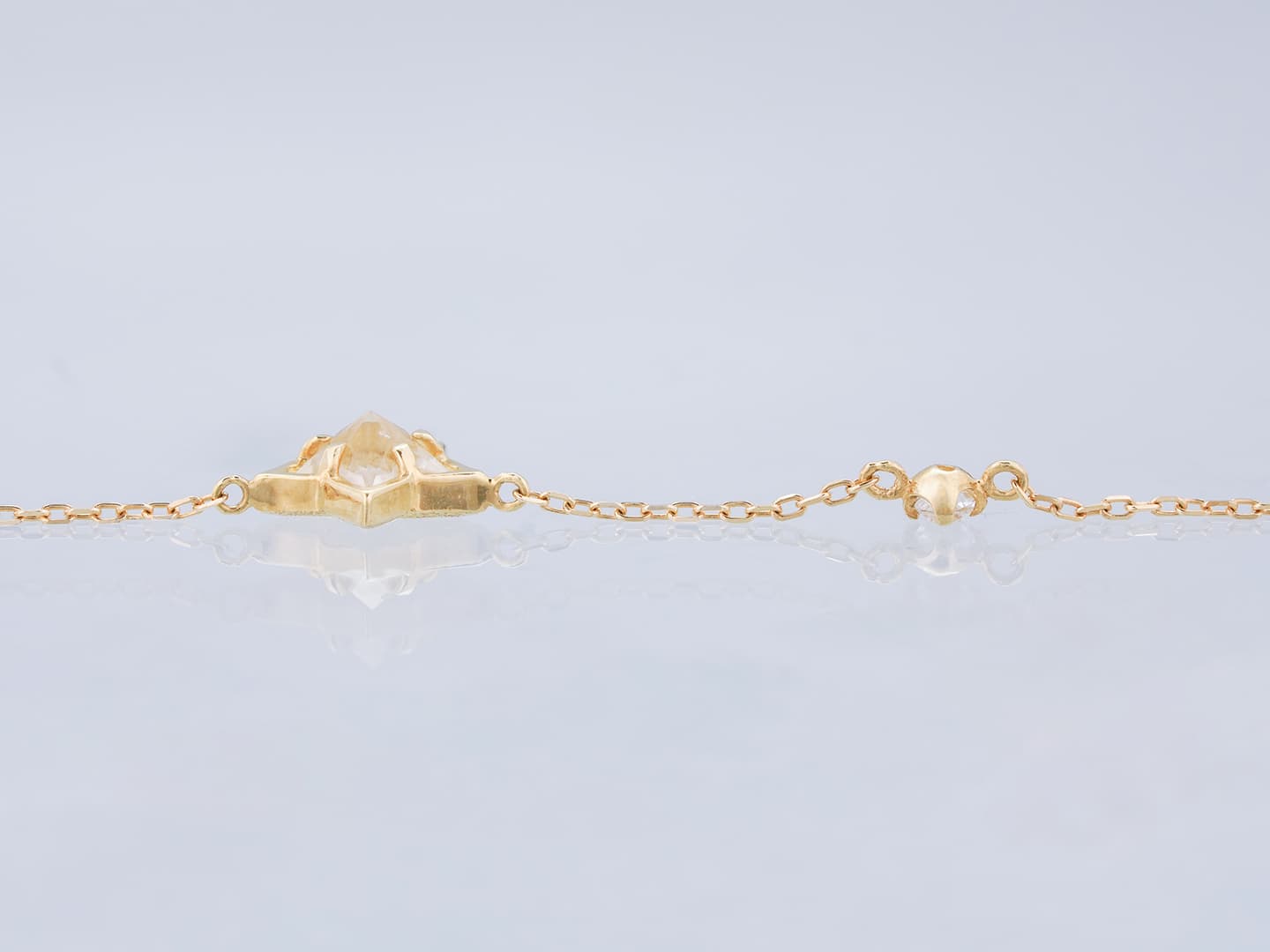 Libyan glass × Danburite etoile bracelet /リビアングラス