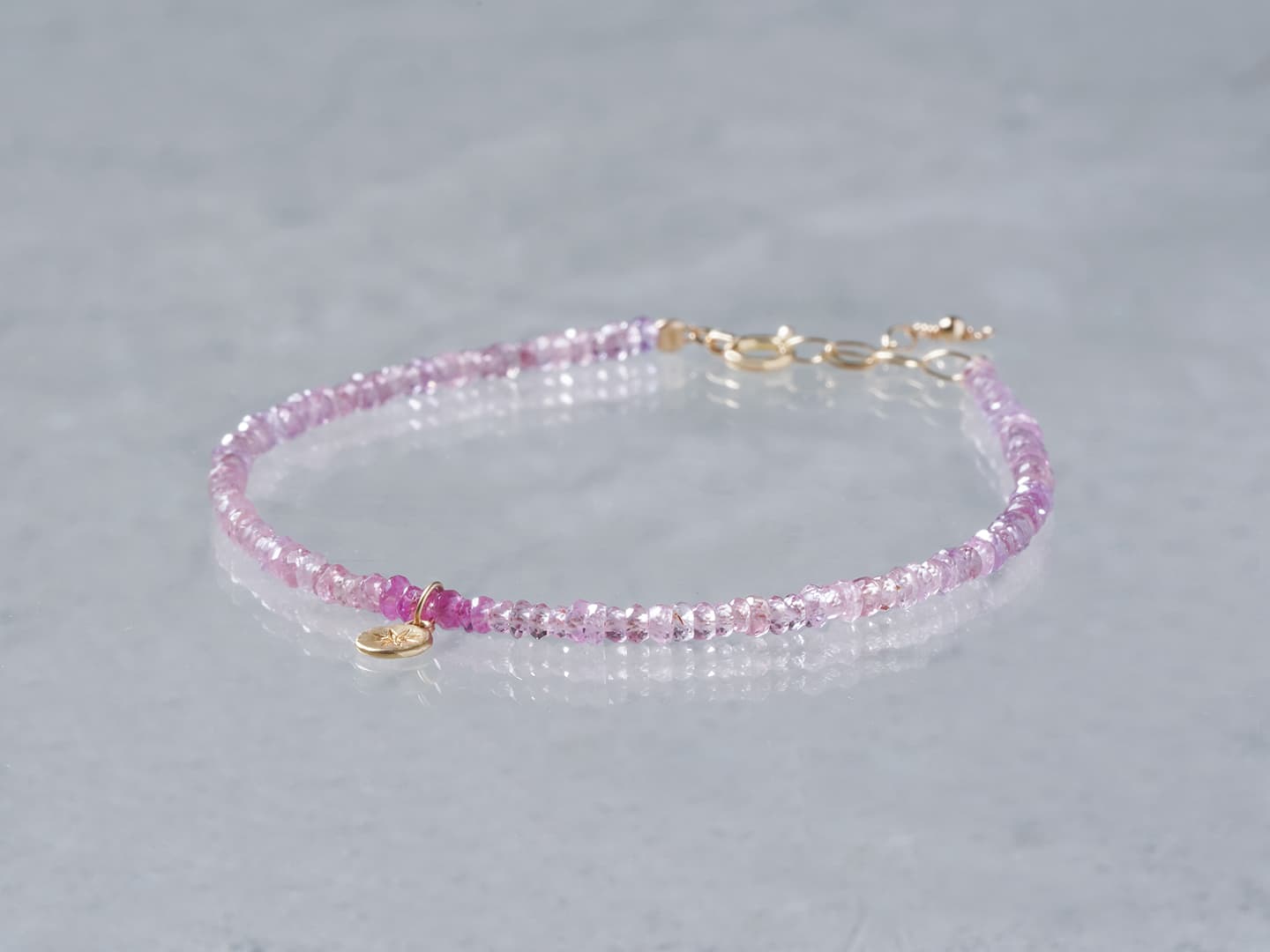 Pink sapphire chakra bracelet /ピンクサファイア | Hariqua