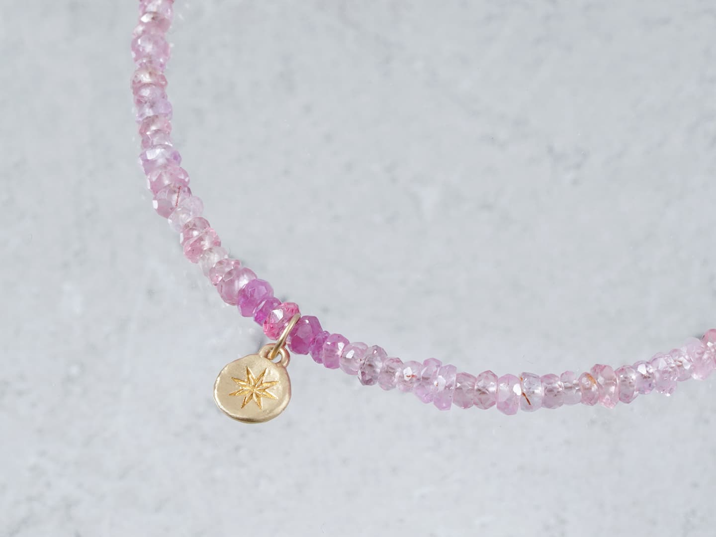 Pink sapphire chakra bracelet /ピンクサファイア | Hariqua 
