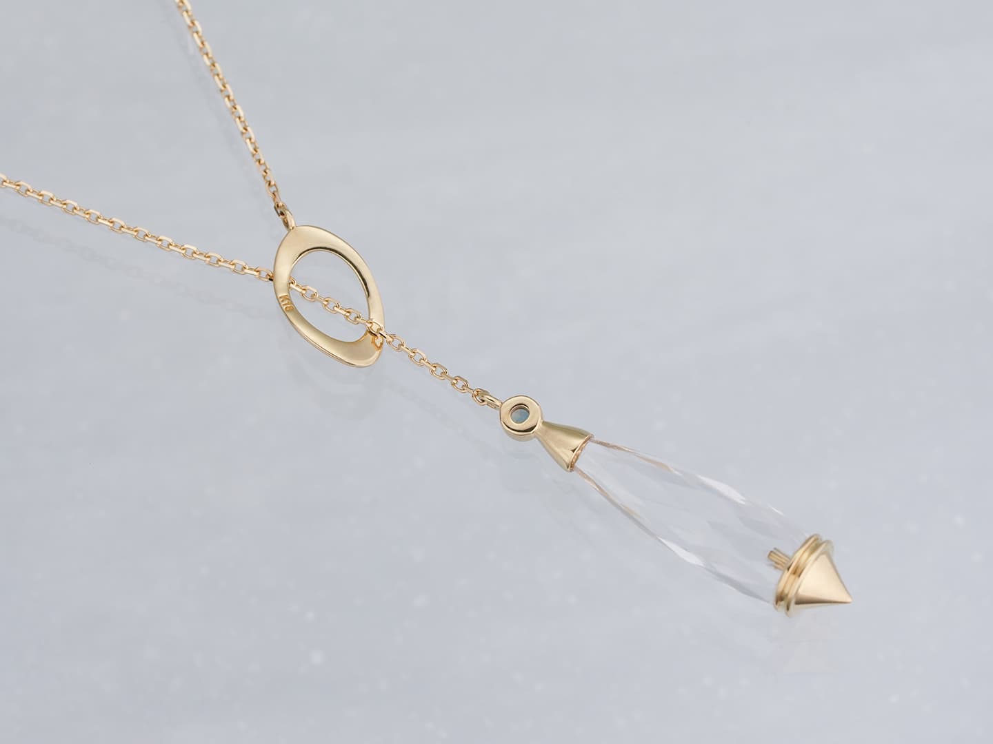 Azeztulite × Alexandrite pendulum long necklace /アゼツライト 