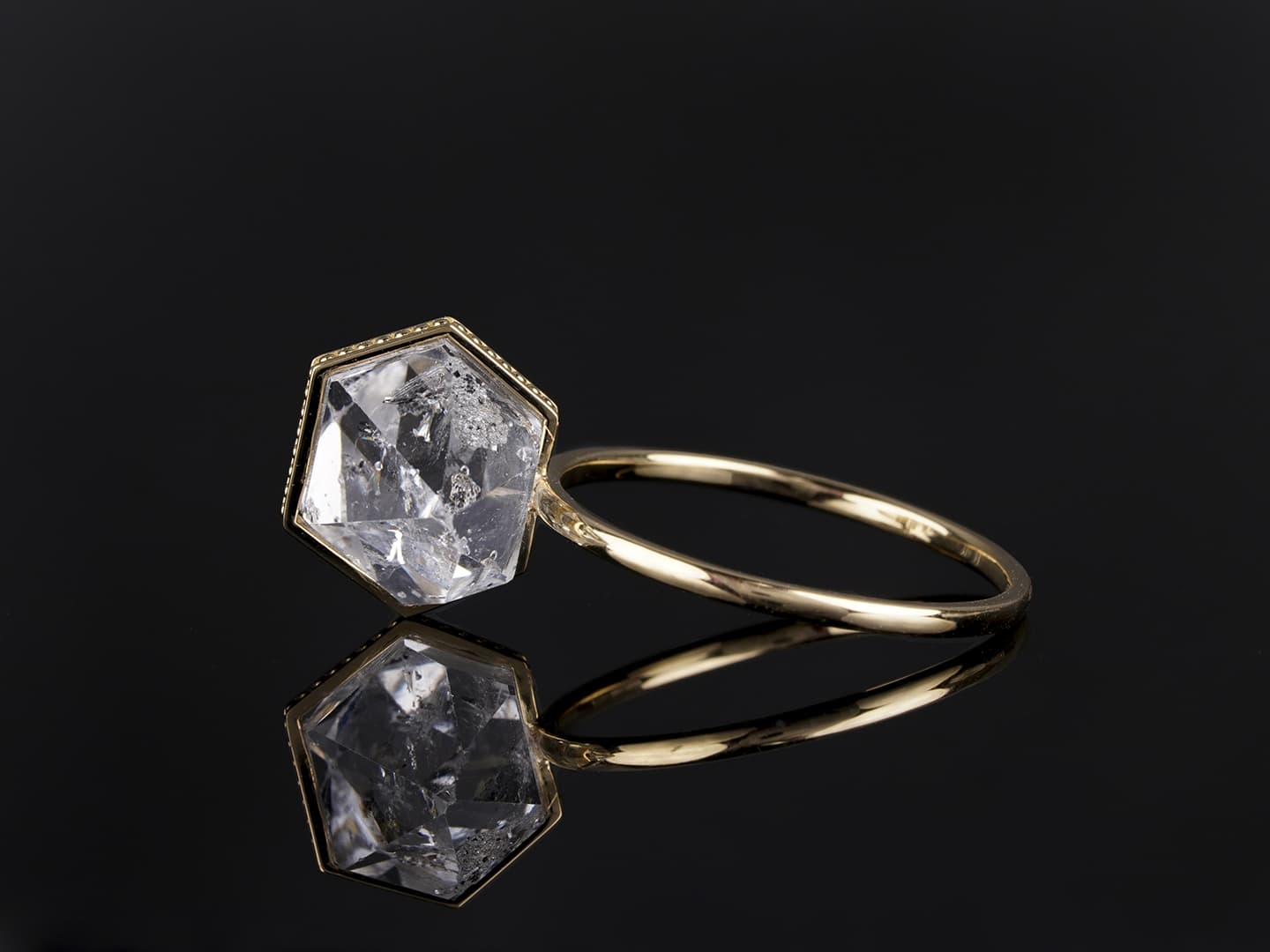 Herkimer diamond ring 6.58 /ハーキマーダイヤモンド