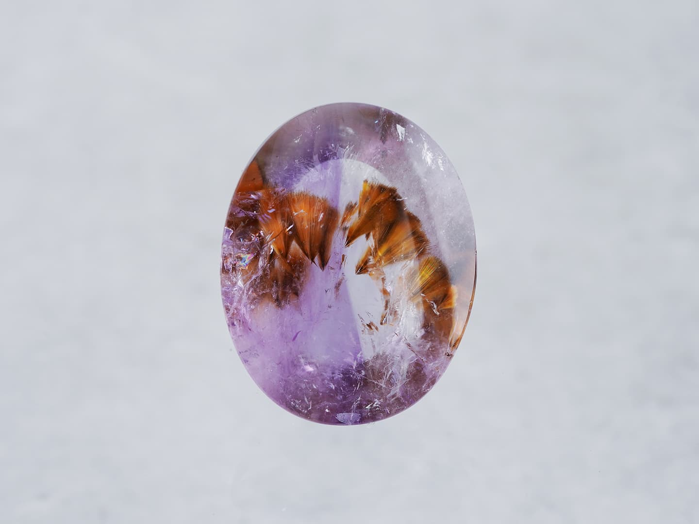 Goethite in Bicolor amethyst 21.97 /ゲーサイト・イン・バイカラー