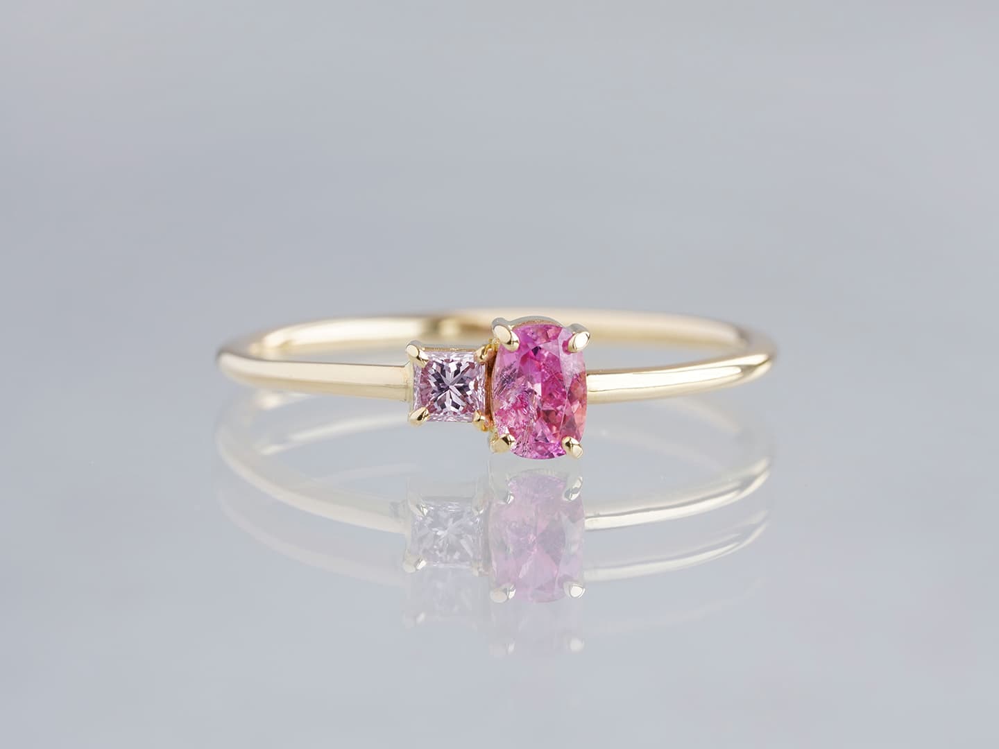 Pink diamond × Pink tanzanite ring 0.30 /ピンクダイヤモンド 