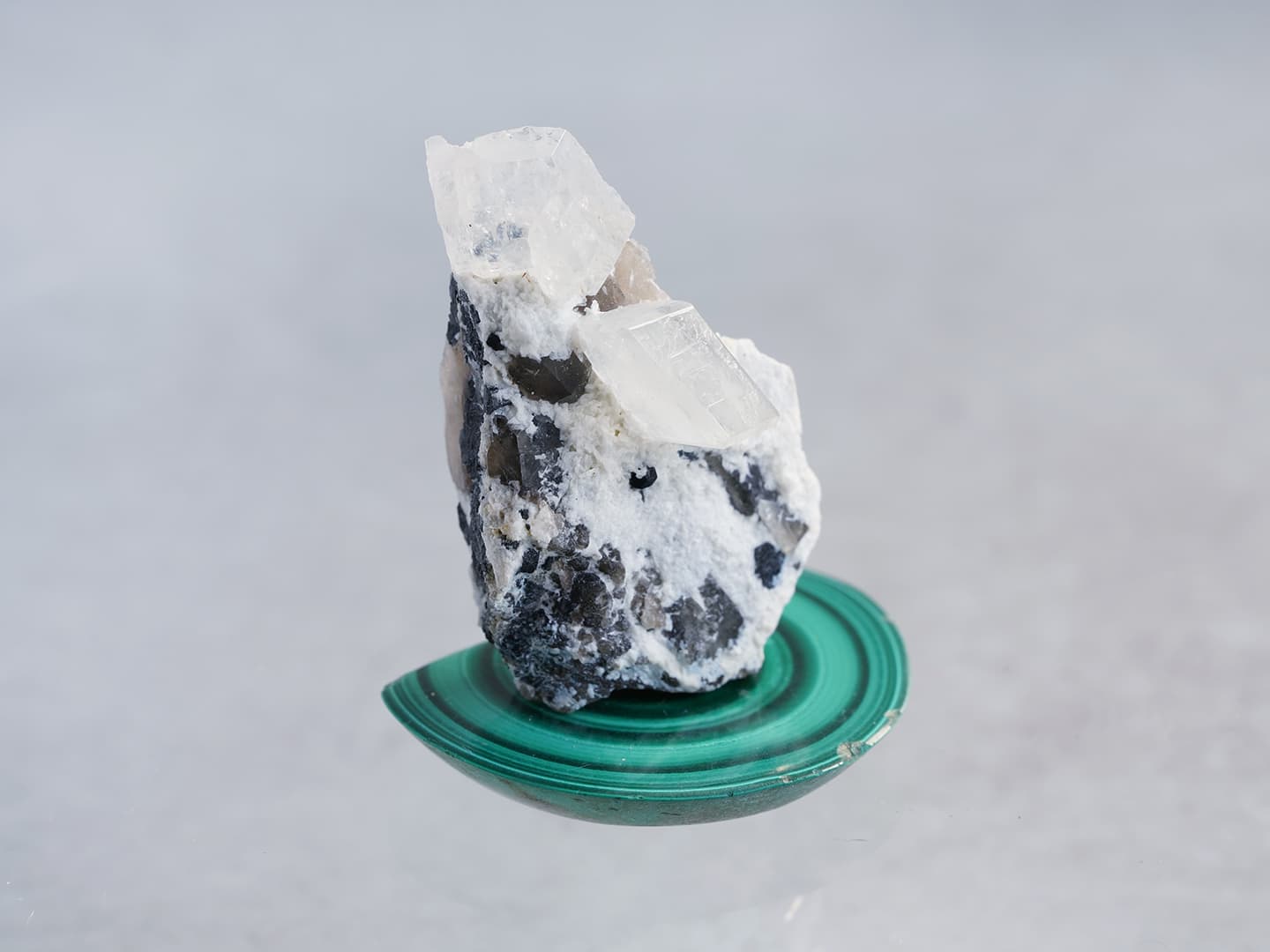 Phenakite & Malachite crystal set /フェナカイト、マラカイト