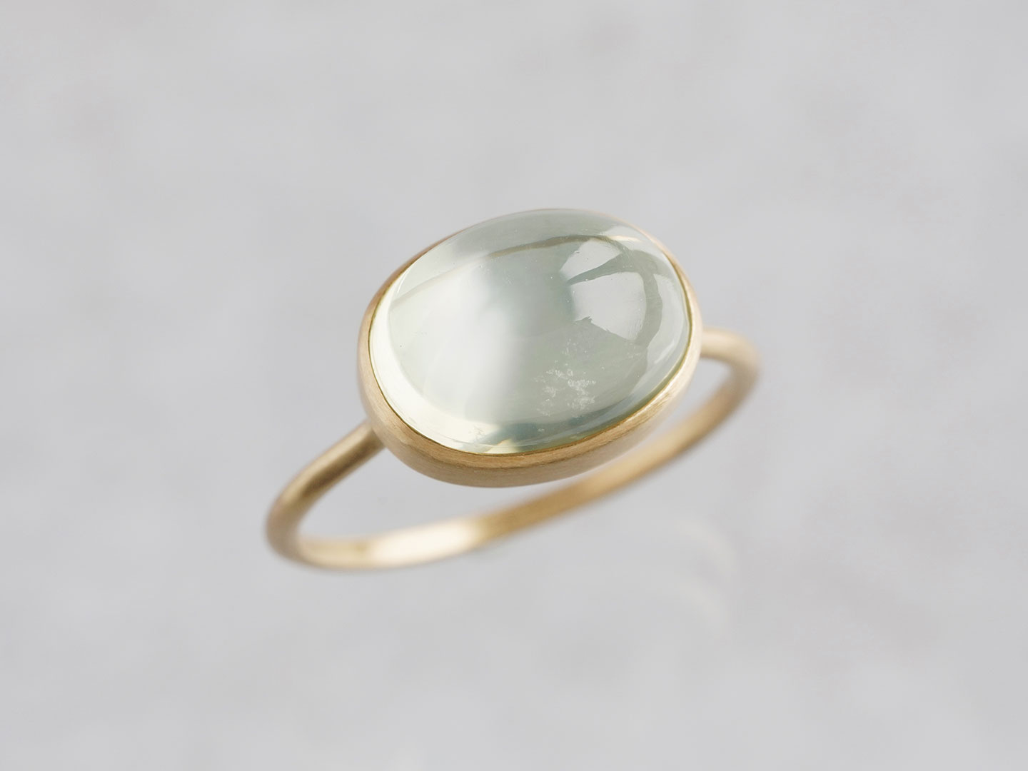Green moonstone ring 5.89 /グリーンムーンストーン | Hariqua