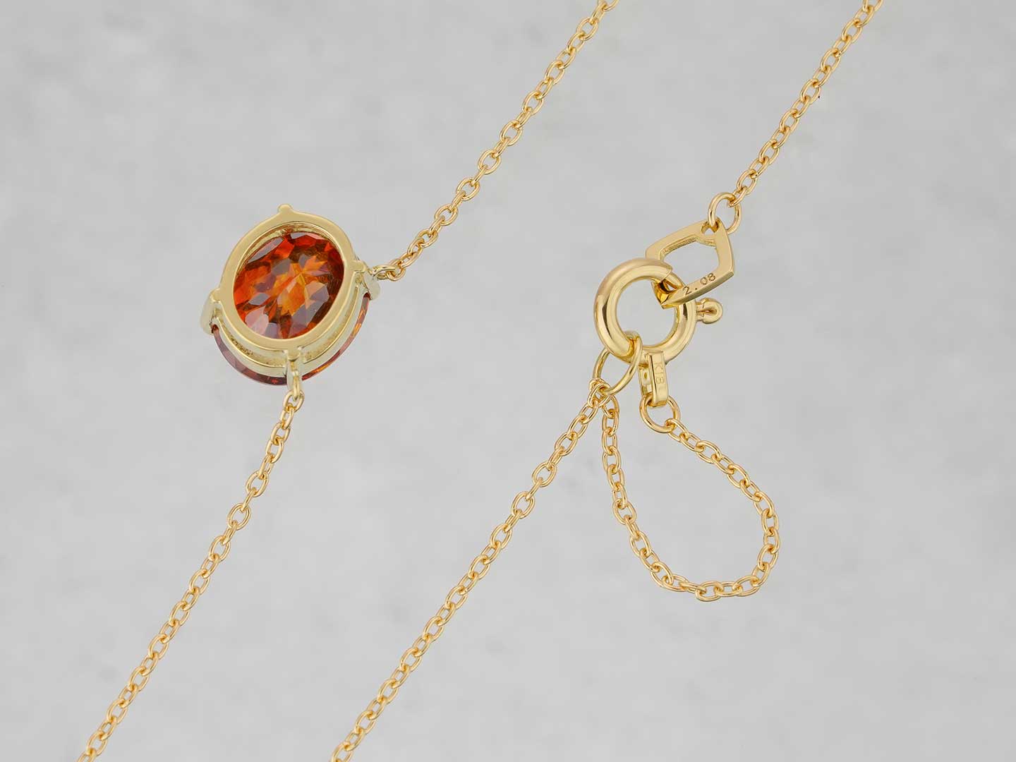 Orange sphalerite necklace 2.08 /オレンジスファレライト