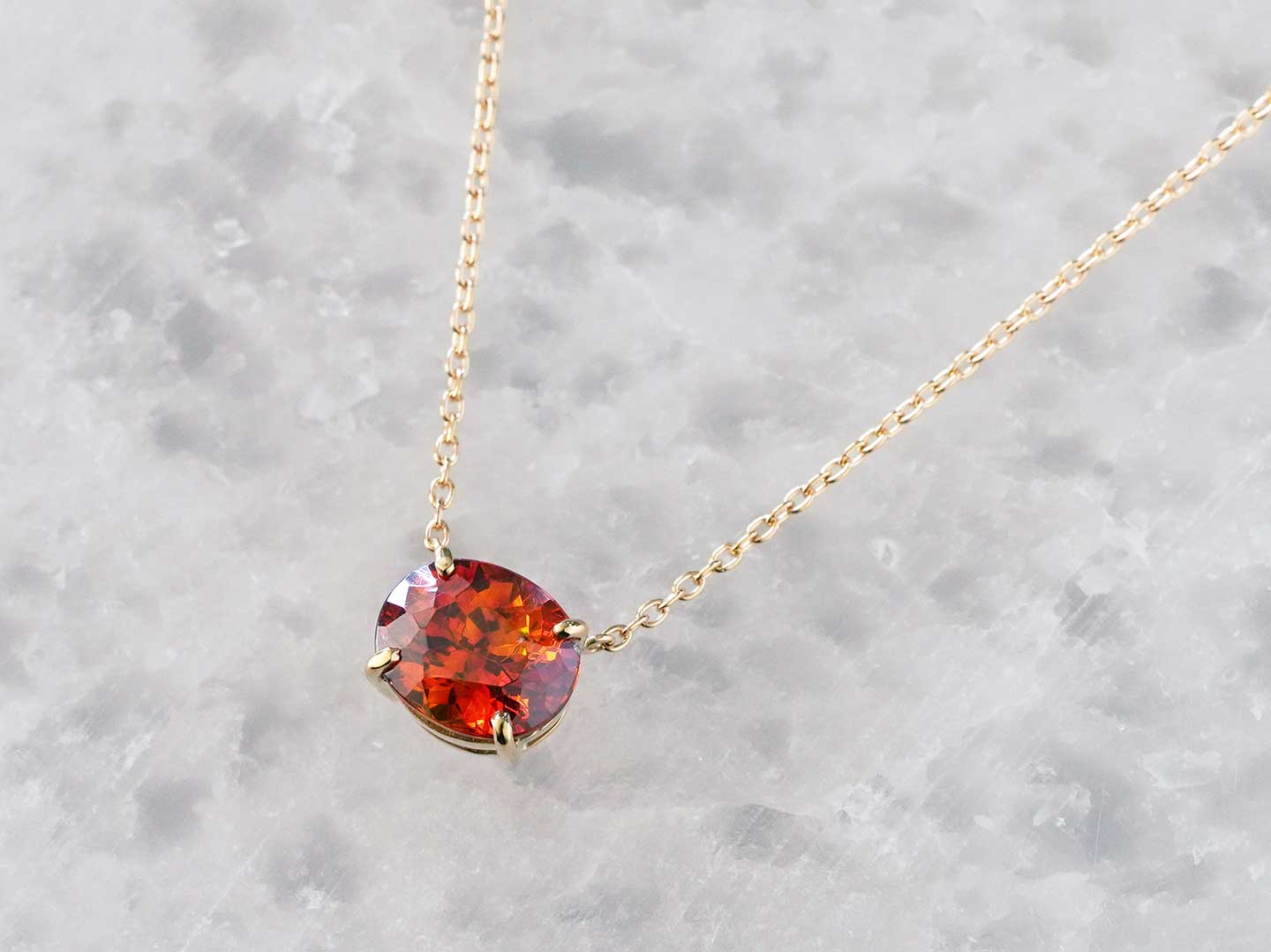 Orange sphalerite necklace 2.08 /オレンジスファレライト | Hariqua ...