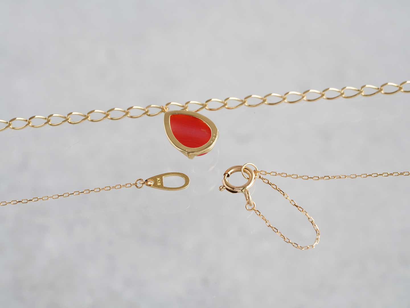 Red coral long necklace 0.97 /赤珊瑚（コーラル） | Hariqua