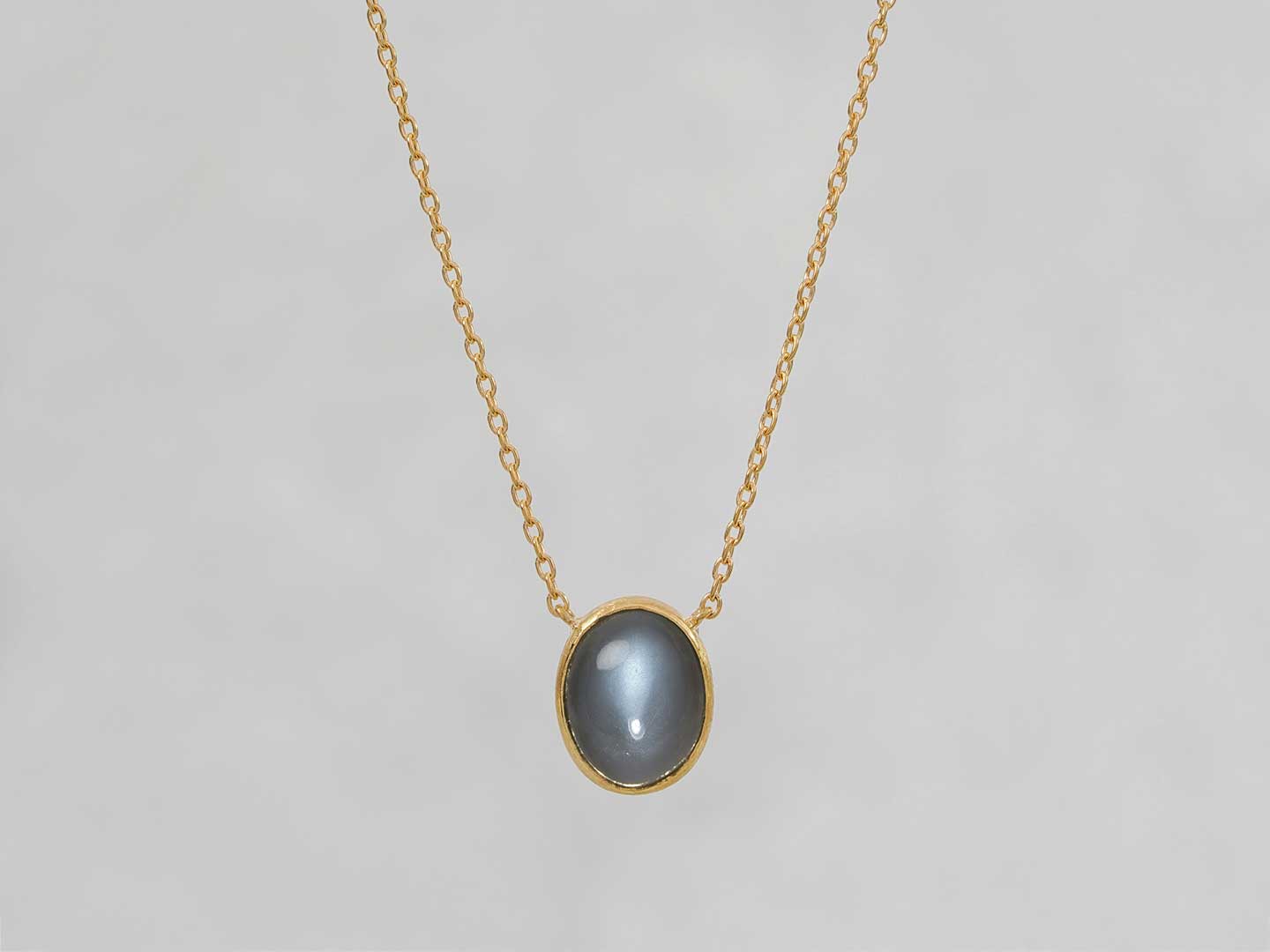 Gray moonstone necklace 2.08 /グレームーンストーン | Hariqua