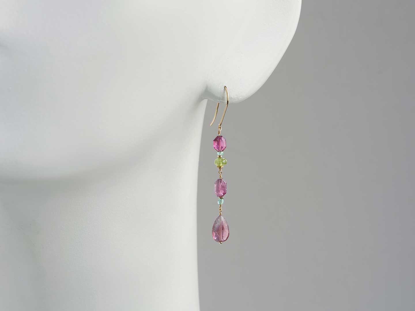 Pink tourmaline × Sphene pierce /ピンクトルマリン、スフェーン